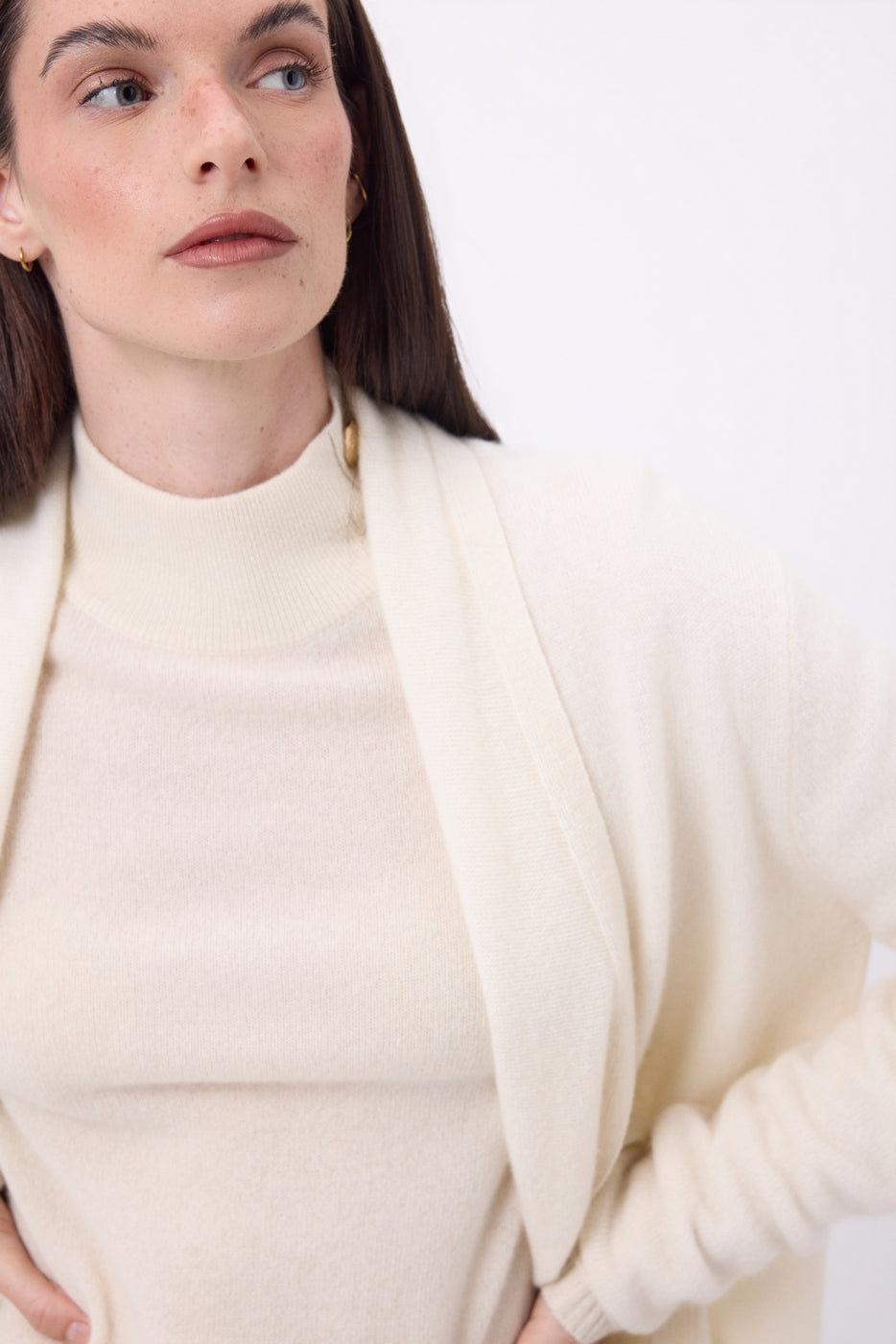 Gilet Tubolare Ophelia - Bianco - Donna - 100% Cashmere