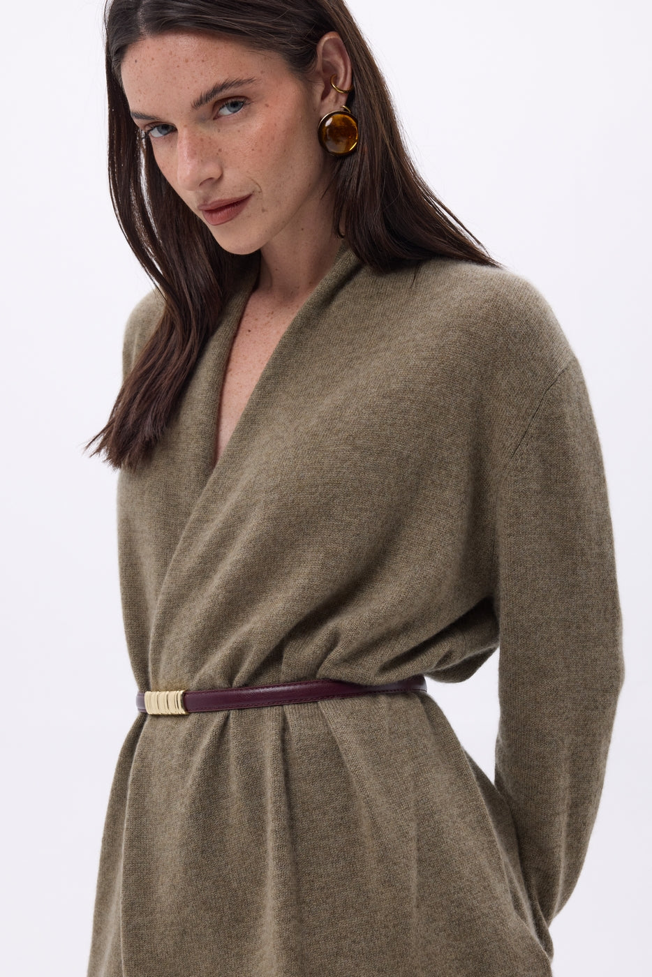 Gilet Tube Ophelia - Khaki Chine - Femme