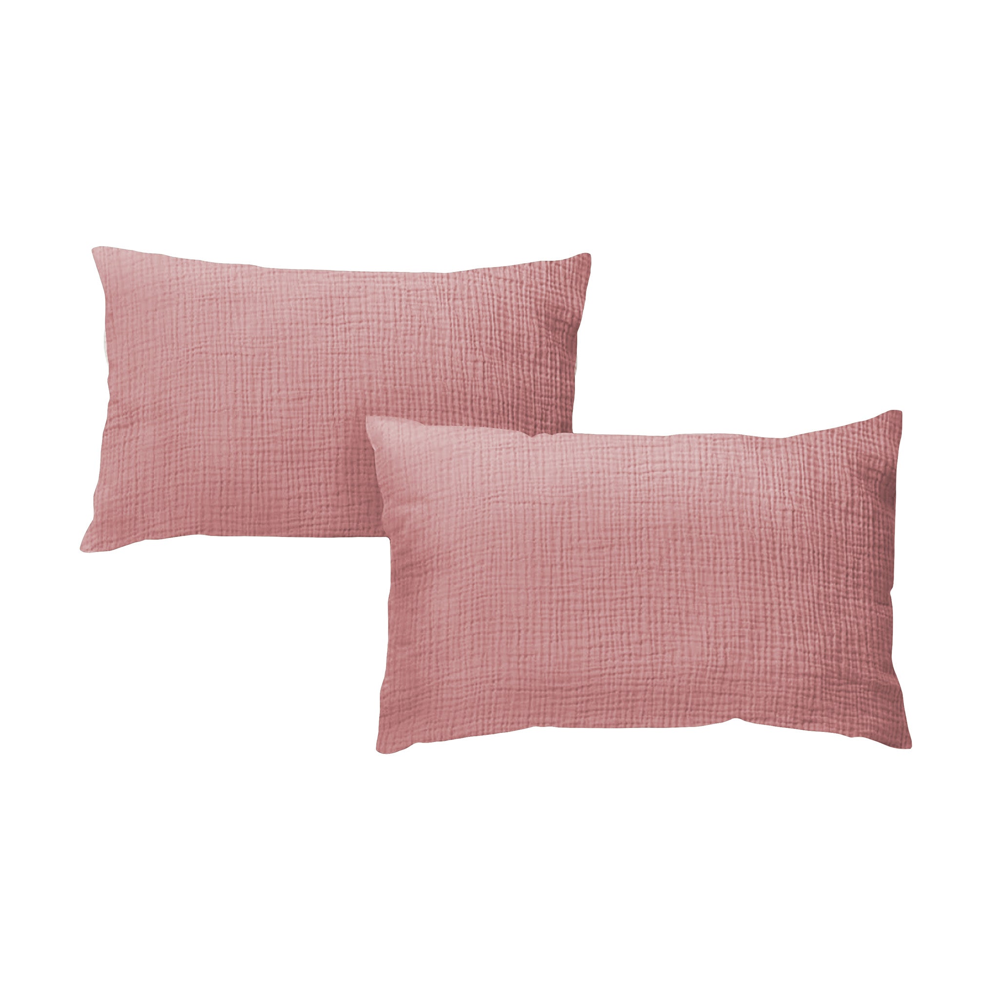 Taie d'oreiller gaze de coton x2 - 4 coloris au choix