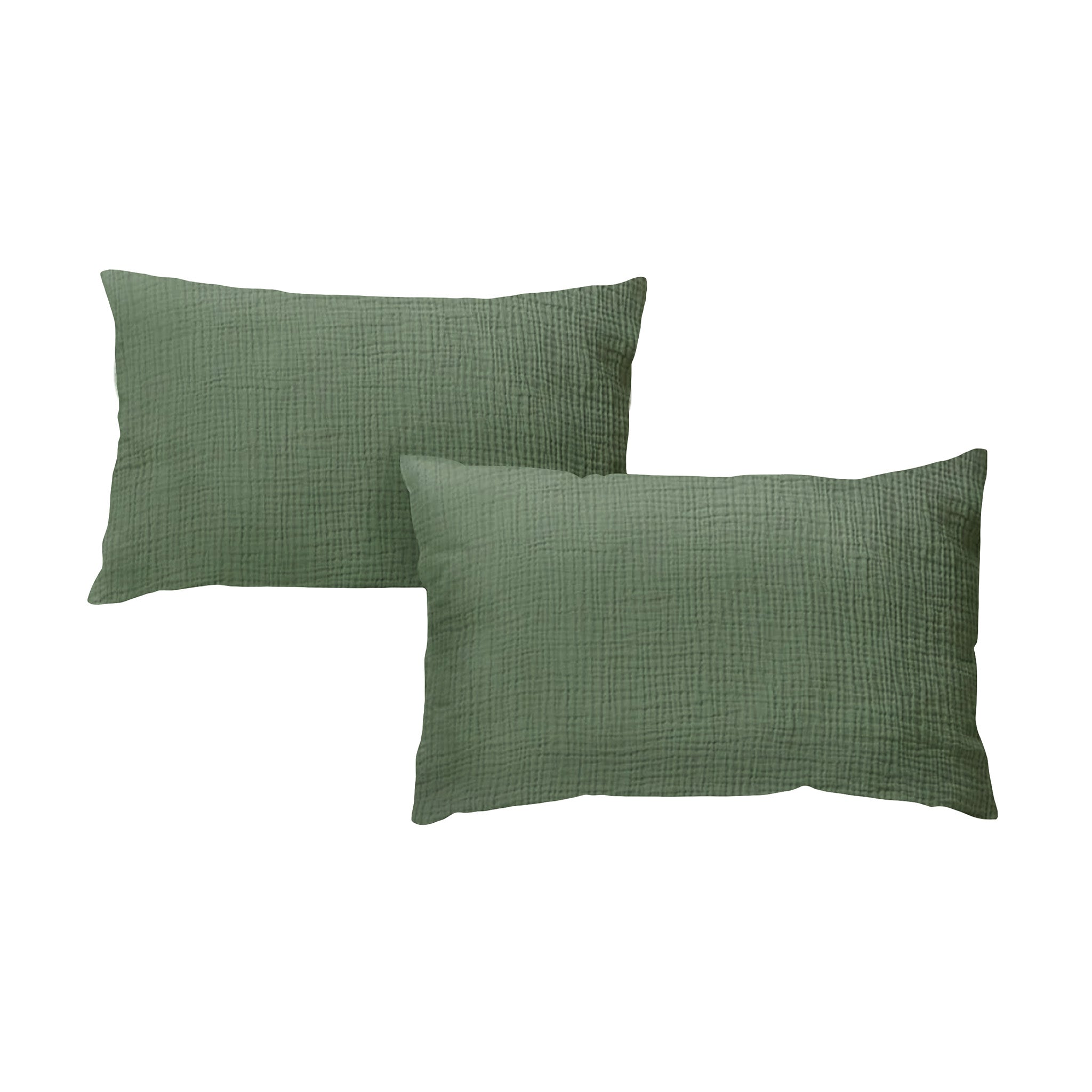 Taie d'oreiller gaze de coton x2 - 4 coloris au choix
