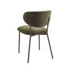 Orel - Lot De 2 Chaises - Tissu Et Pieds Métal Effet Bois - Vert