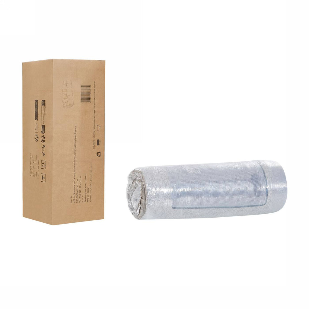 Orva - Canapé Droit Compressé 3 Places - Tissu Chenille - Vert