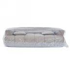 Orva - Canapé Droit Compressé 3 Places - Tissu Chenille - Vert