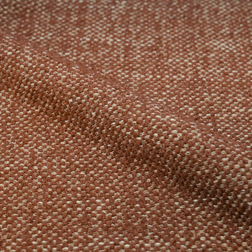 Aura - Lot De 2 Chaises En Tissu Texturé Brun Canelle, Pieds En Métal