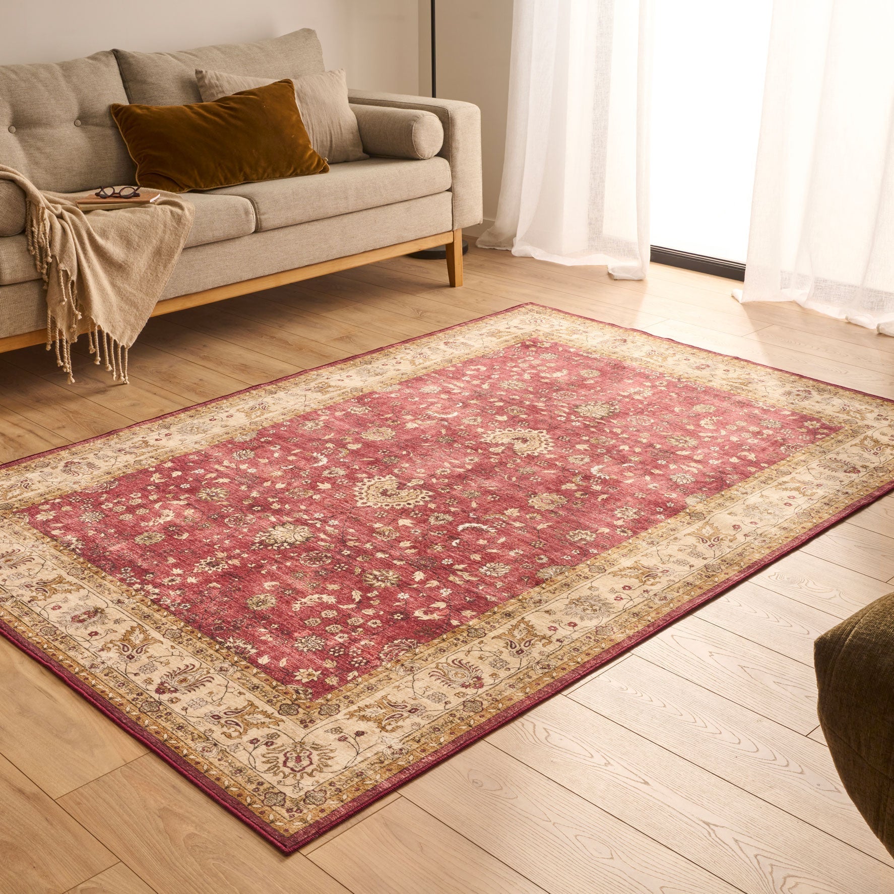 Alfombra de salón vintage - Rojo - Colección Otomana OTTOMAN