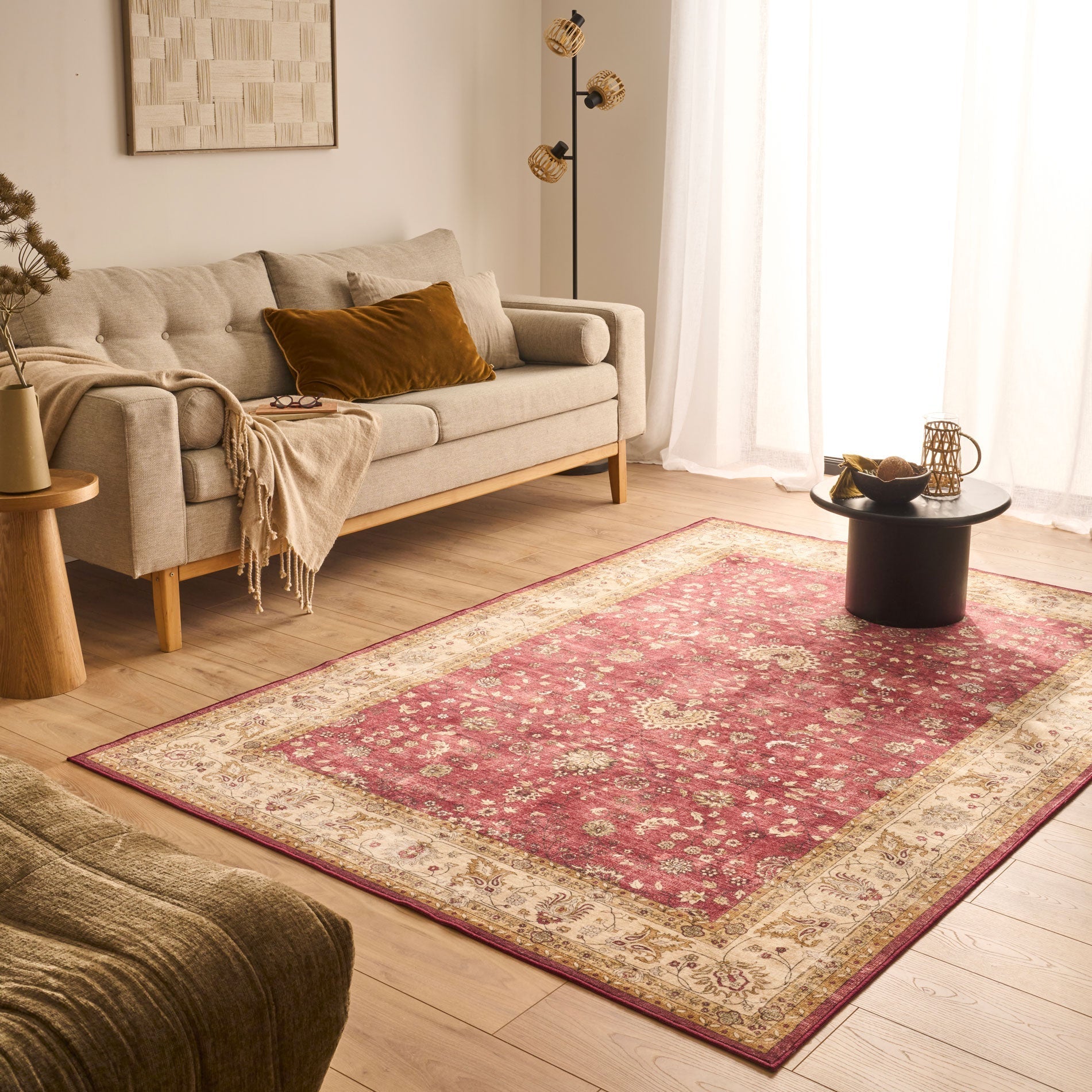 Alfombra de salón vintage - Rojo - Colección Otomana OTTOMAN