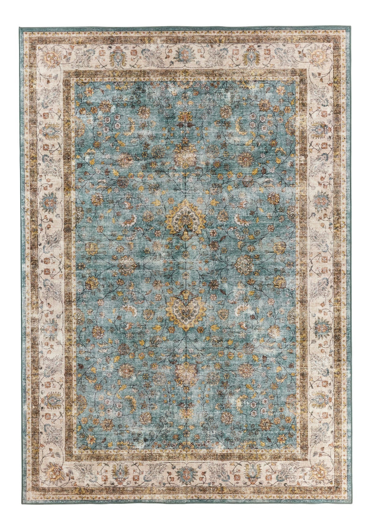 Alfombra de salón vintage - Turquesa - Colección Otomana OTTOMAN