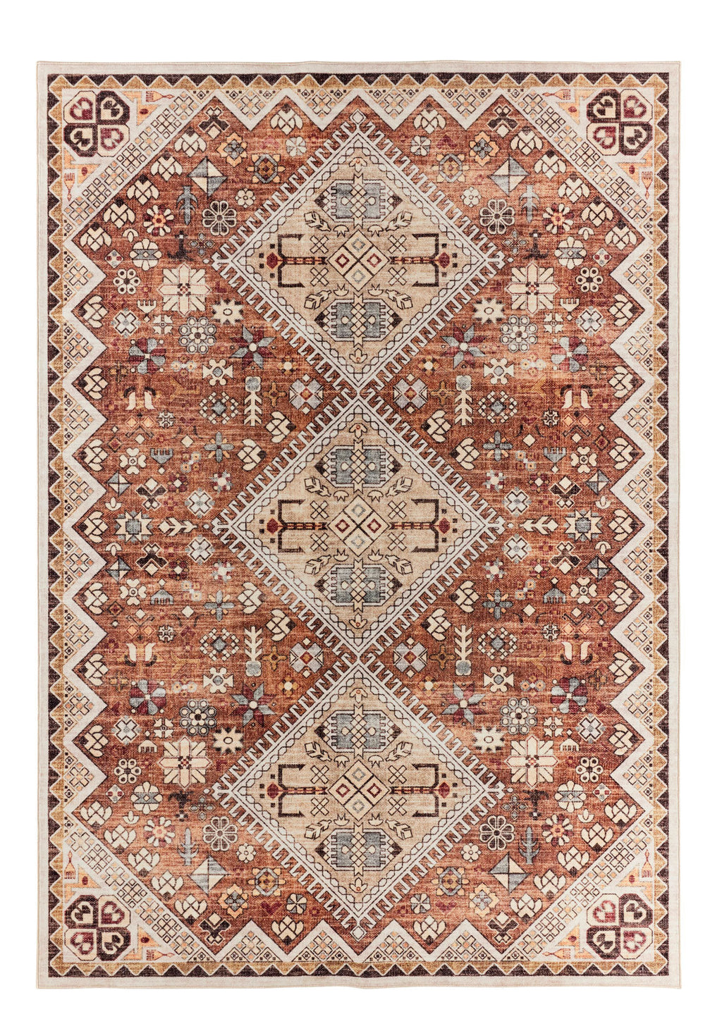Traditional patterned rug - Beige - Ottoman Collection OTTOMAN