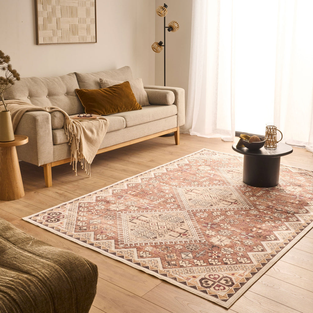 Traditional patterned rug - Beige - Ottoman Collection OTTOMAN