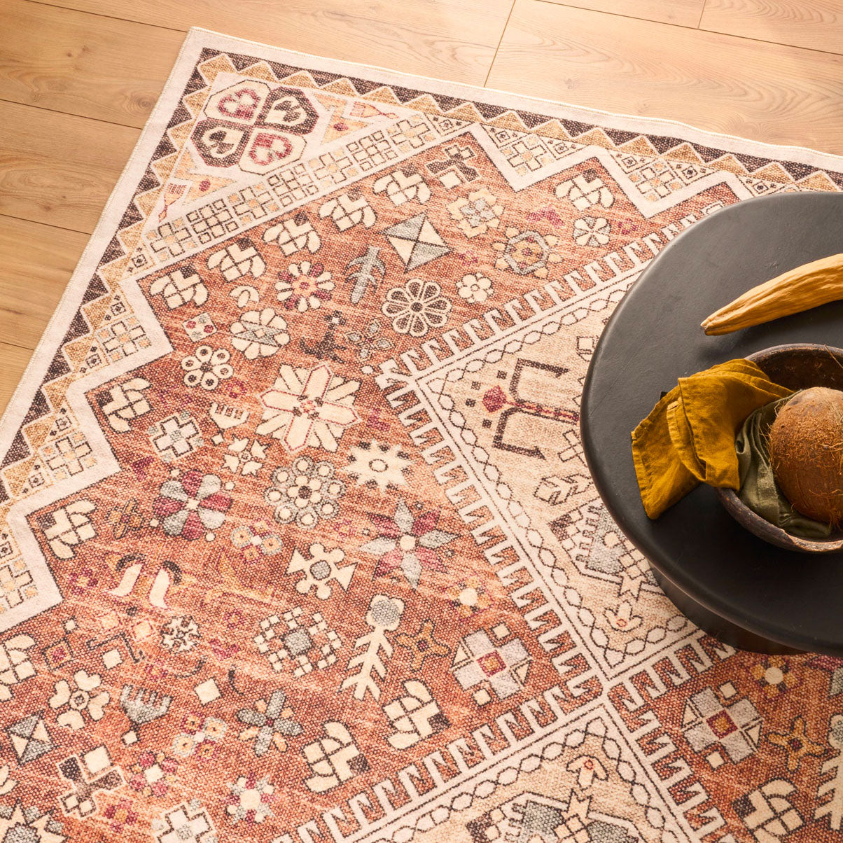 Traditional patterned rug - Beige - Ottoman Collection OTTOMAN