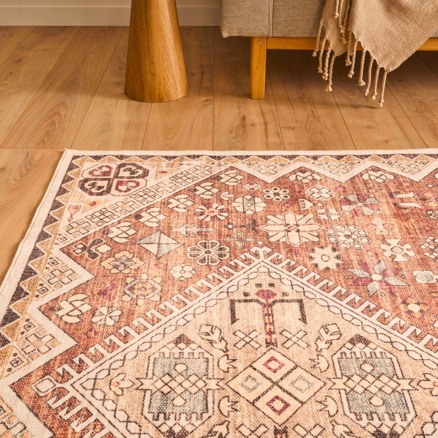 Traditional patterned rug - Beige - Ottoman Collection OTTOMAN
