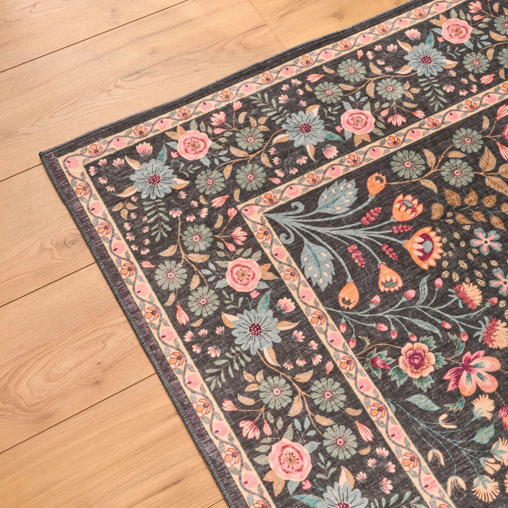 Alfombra con motivos tradicionales - Negro - Colección Otomana OTTOMAN