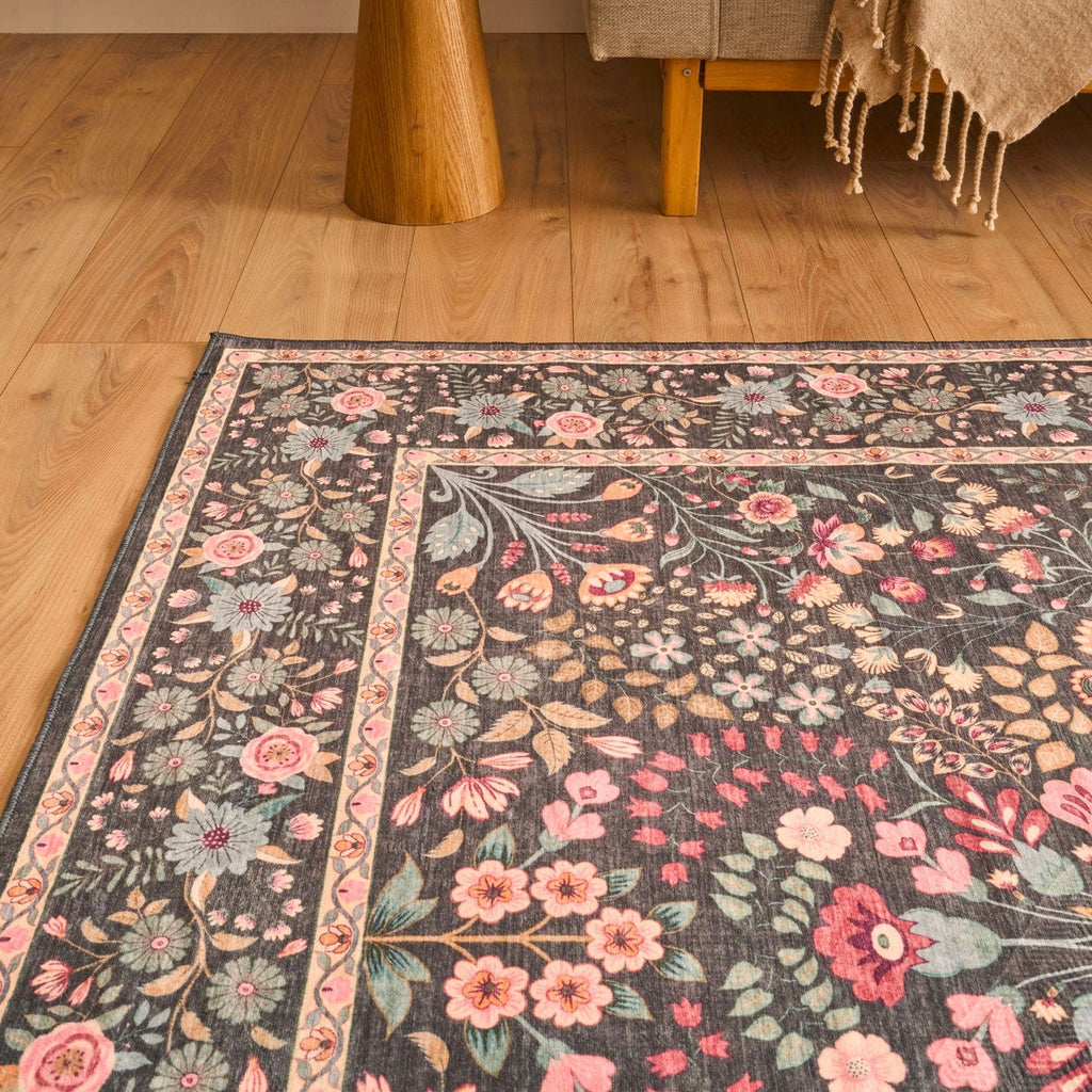 Alfombra con motivos tradicionales - Negro - Colección Otomana OTTOMAN