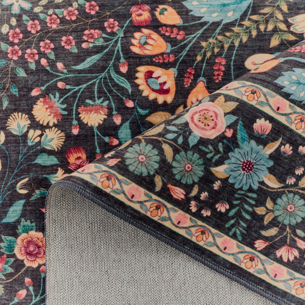 Alfombra con motivos tradicionales - Negro - Colección Otomana OTTOMAN