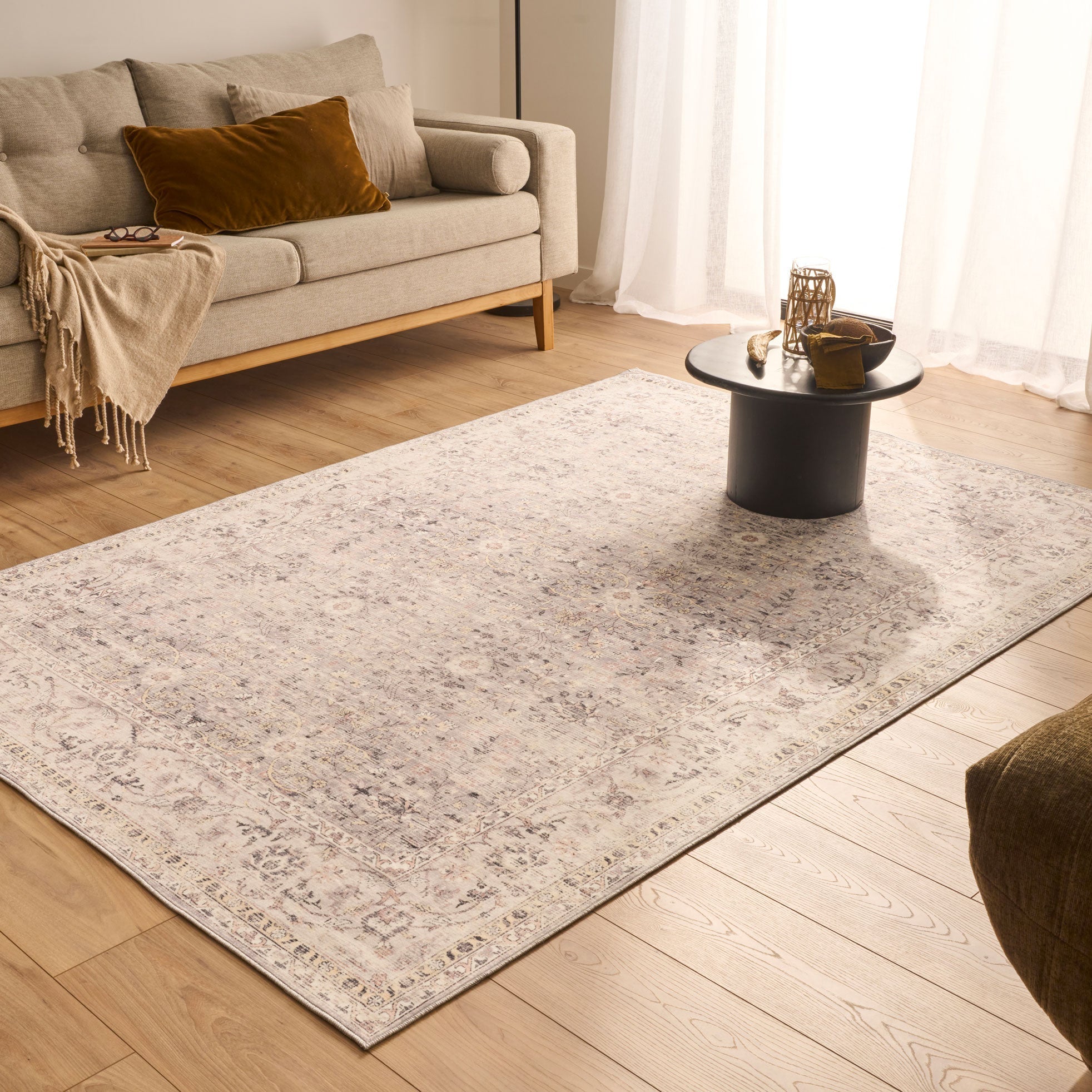 Vintage indoor rug - Gray - Ottoman Collection OTTOMAN