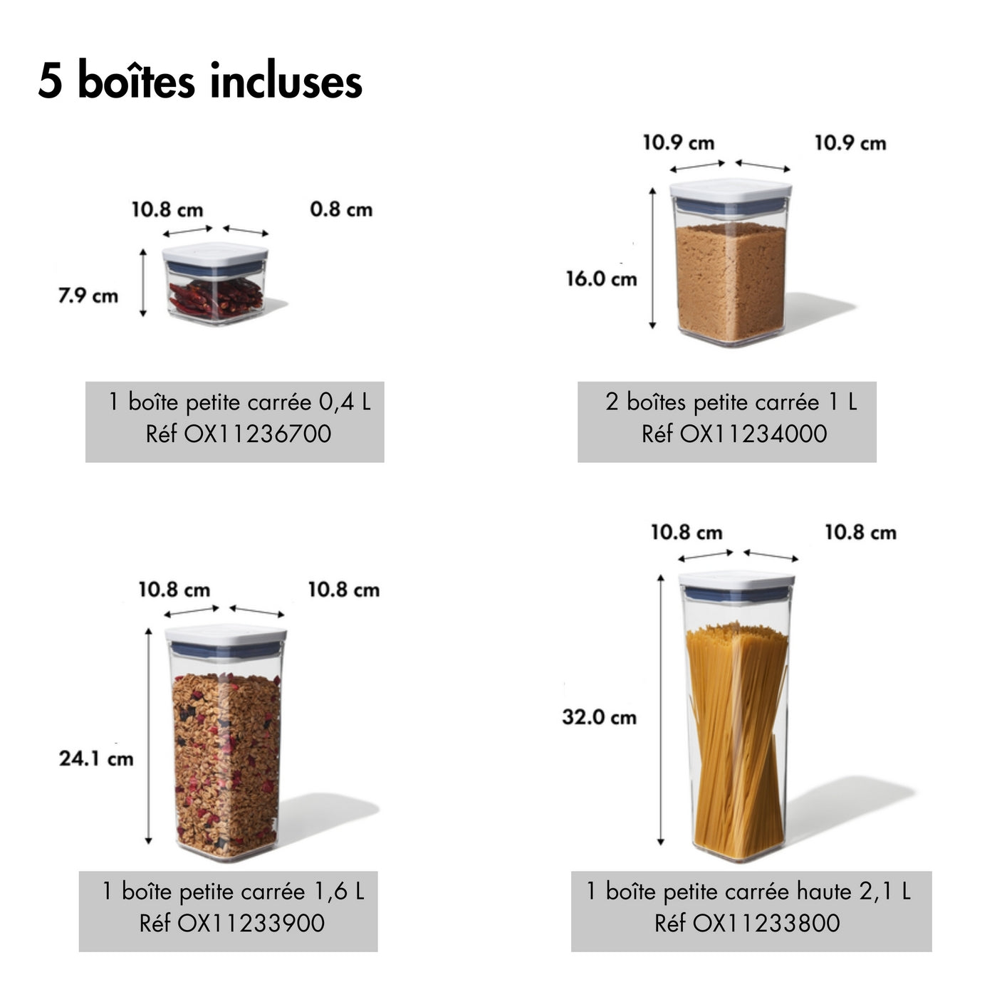 Set De 5 Boites Pop