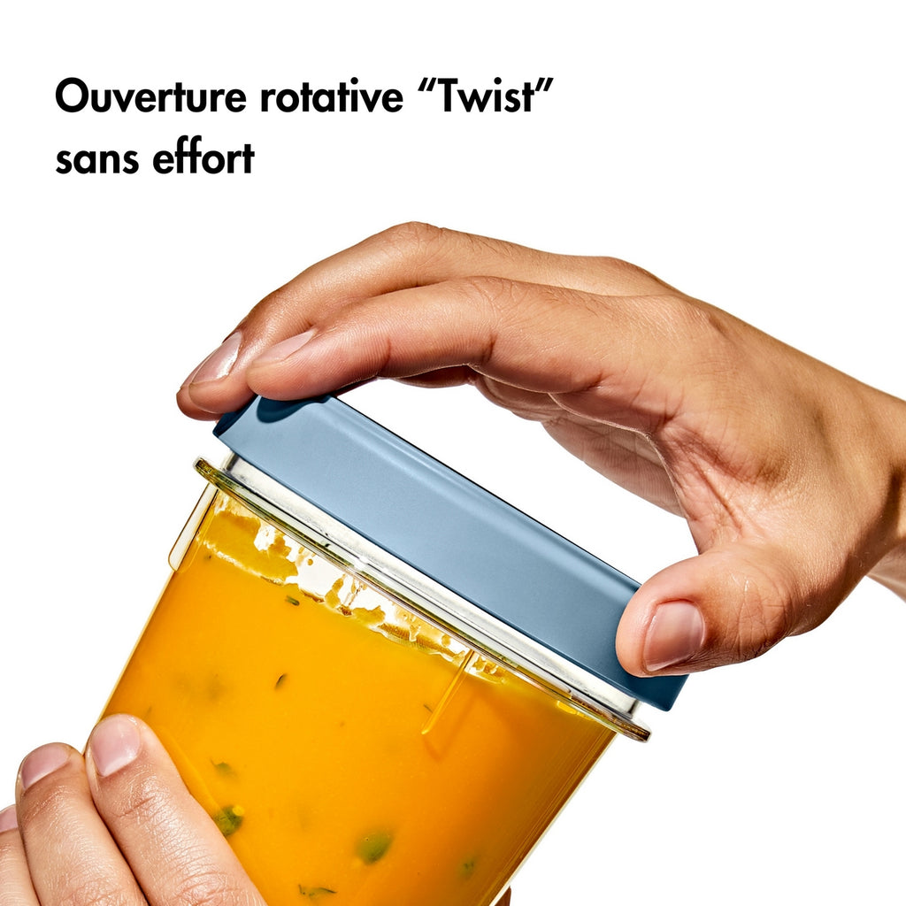 Lot : 4 Boites De Conservation Twist & Stack (2X 550Ml + 2X 350 Ml)