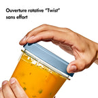 Lot : 4 Boites De Conservation Twist & Stack (2X 550Ml + 2X 350 Ml)