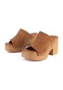 Mules con tacón Rustic Rambles - Marrón