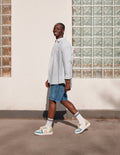 Matthieu Low Top Sneakers - Sky Blue Ecru Khaki