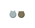 Assiette Enfant Incassable Olivia - Blue Fog / Khaki Mix