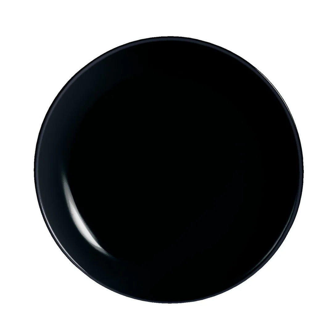 Diwali - 6 Assiettes À Dessert - Verre Opale Extra Résistant - Noir - 19Cm - Luminarc