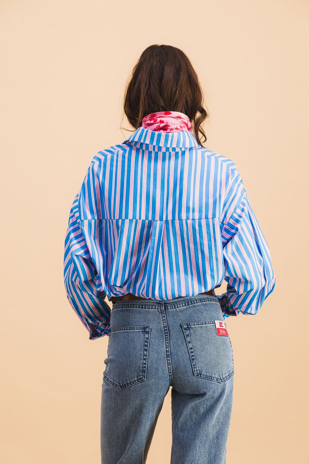 Dona Stripes Blue And Pink Shirt
