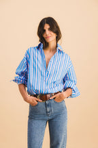 Dona Stripes Blue And Pink Shirt