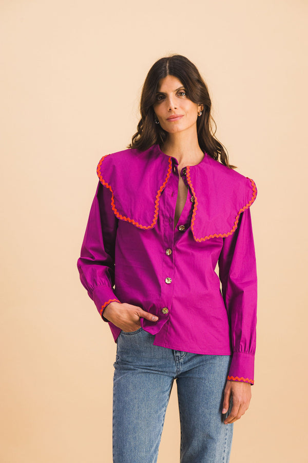 Purple Collar Shirt