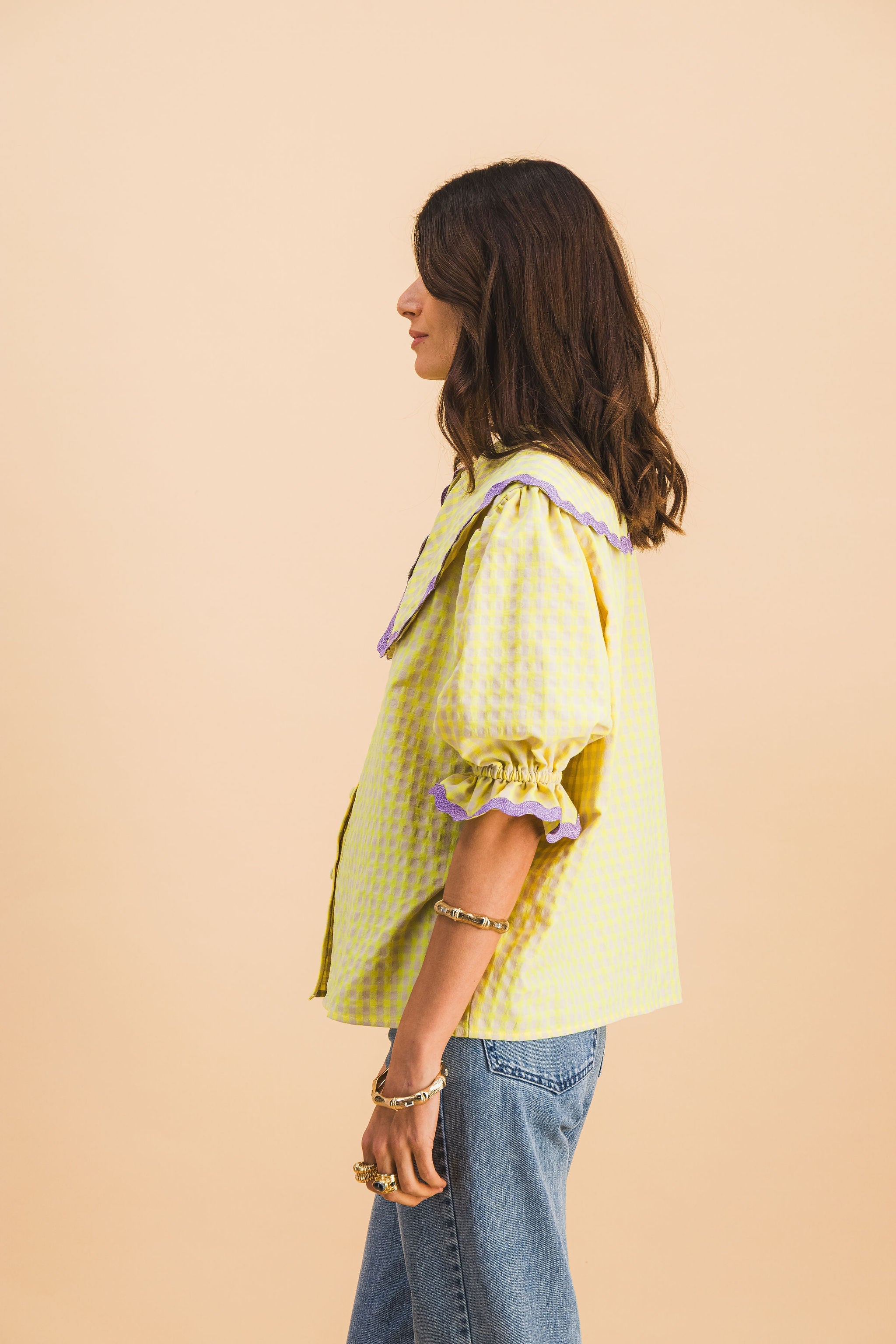 Yellow Check Louisette Shirt