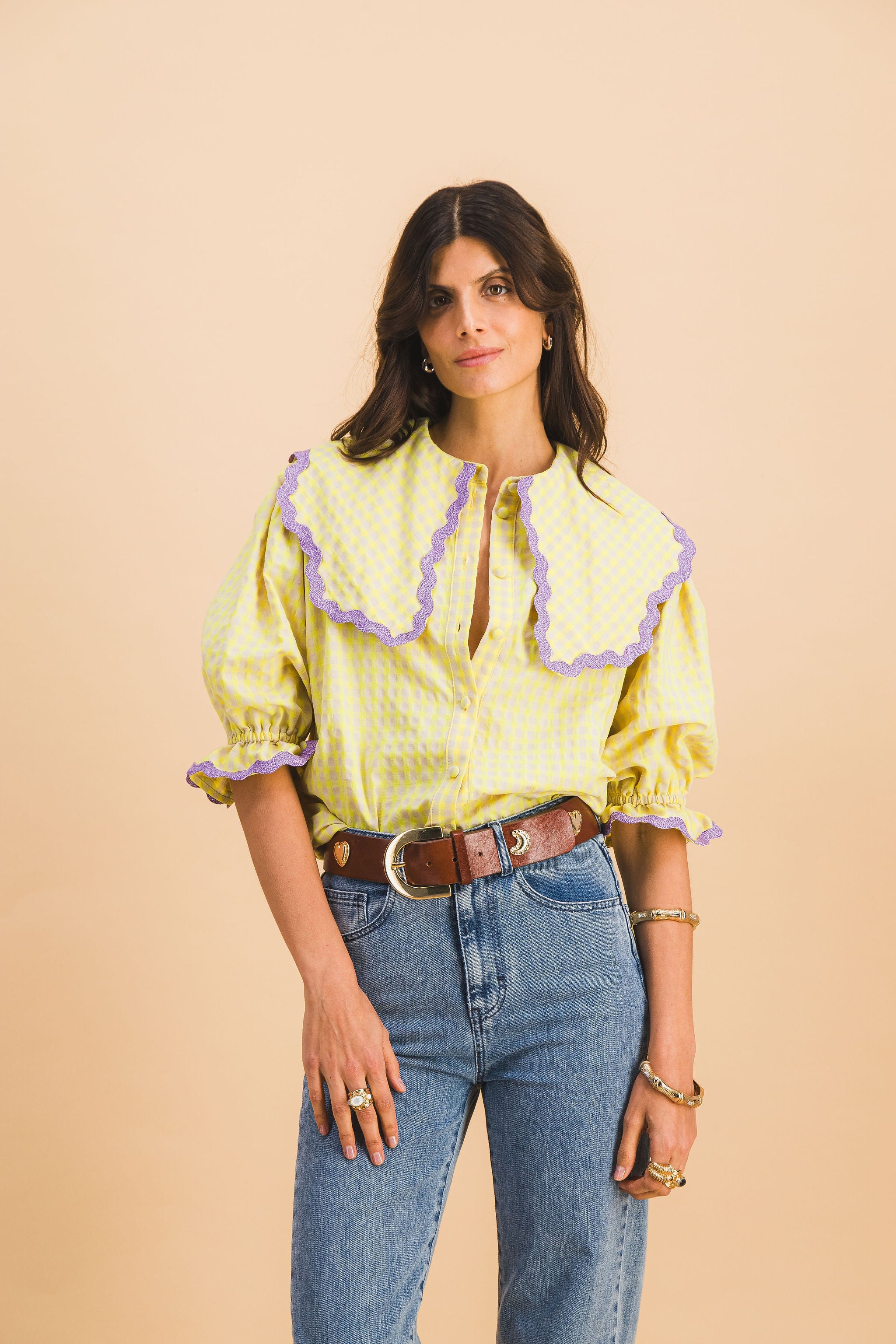 Yellow Check Louisette Shirt