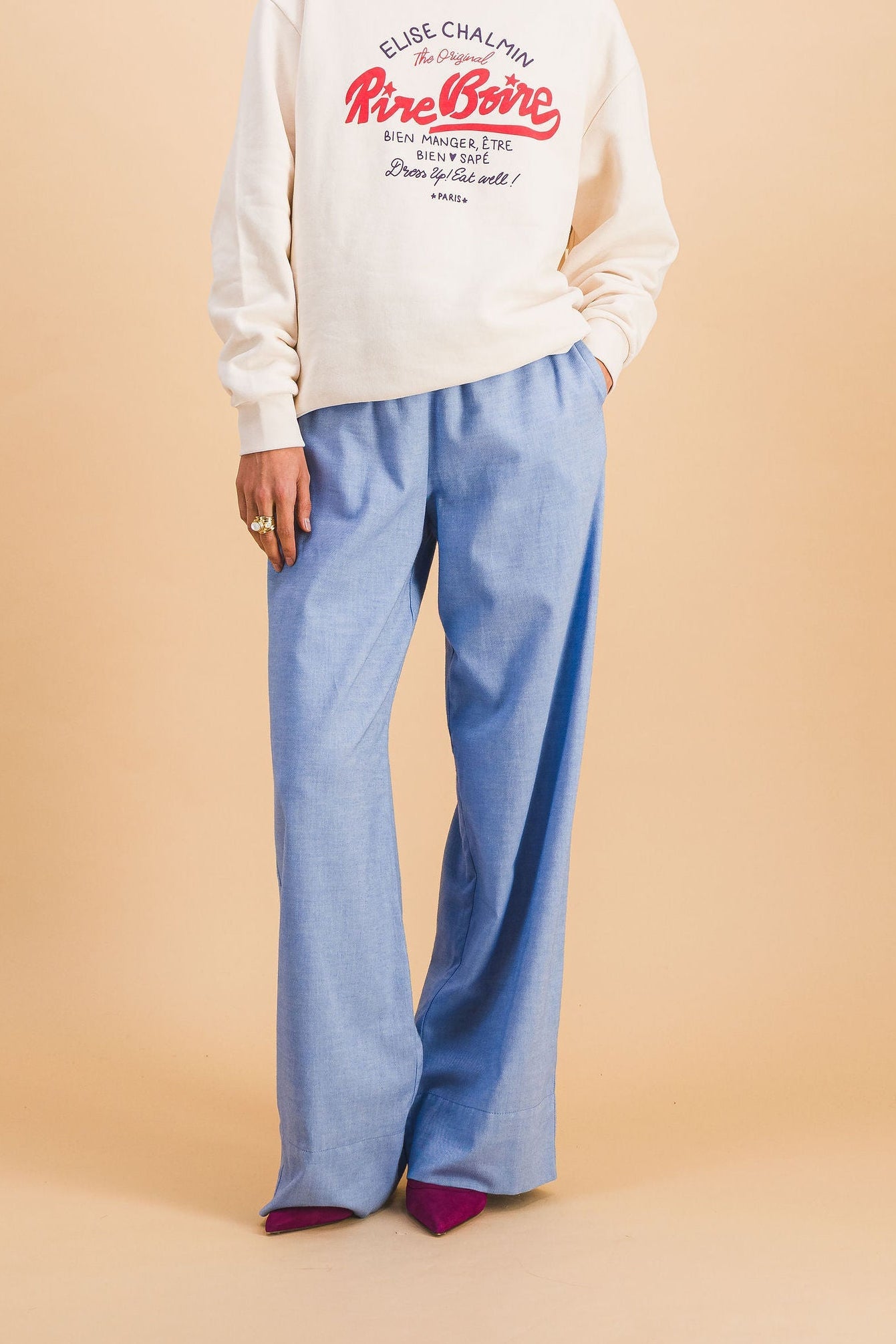 Pantalones Theo azul cielo