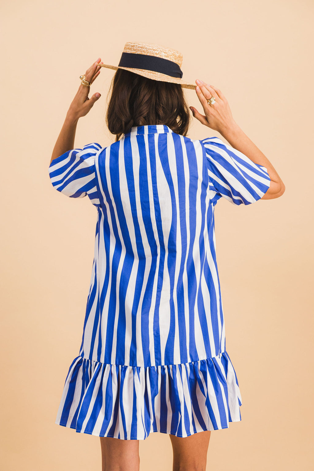 Vestido Líneas Azul Clementina