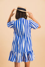 Vestido Líneas Azul Clementina