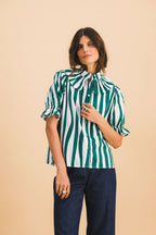 Camisa Coline Líneas Verdes