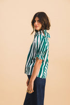 Camisa Coline Líneas Verdes