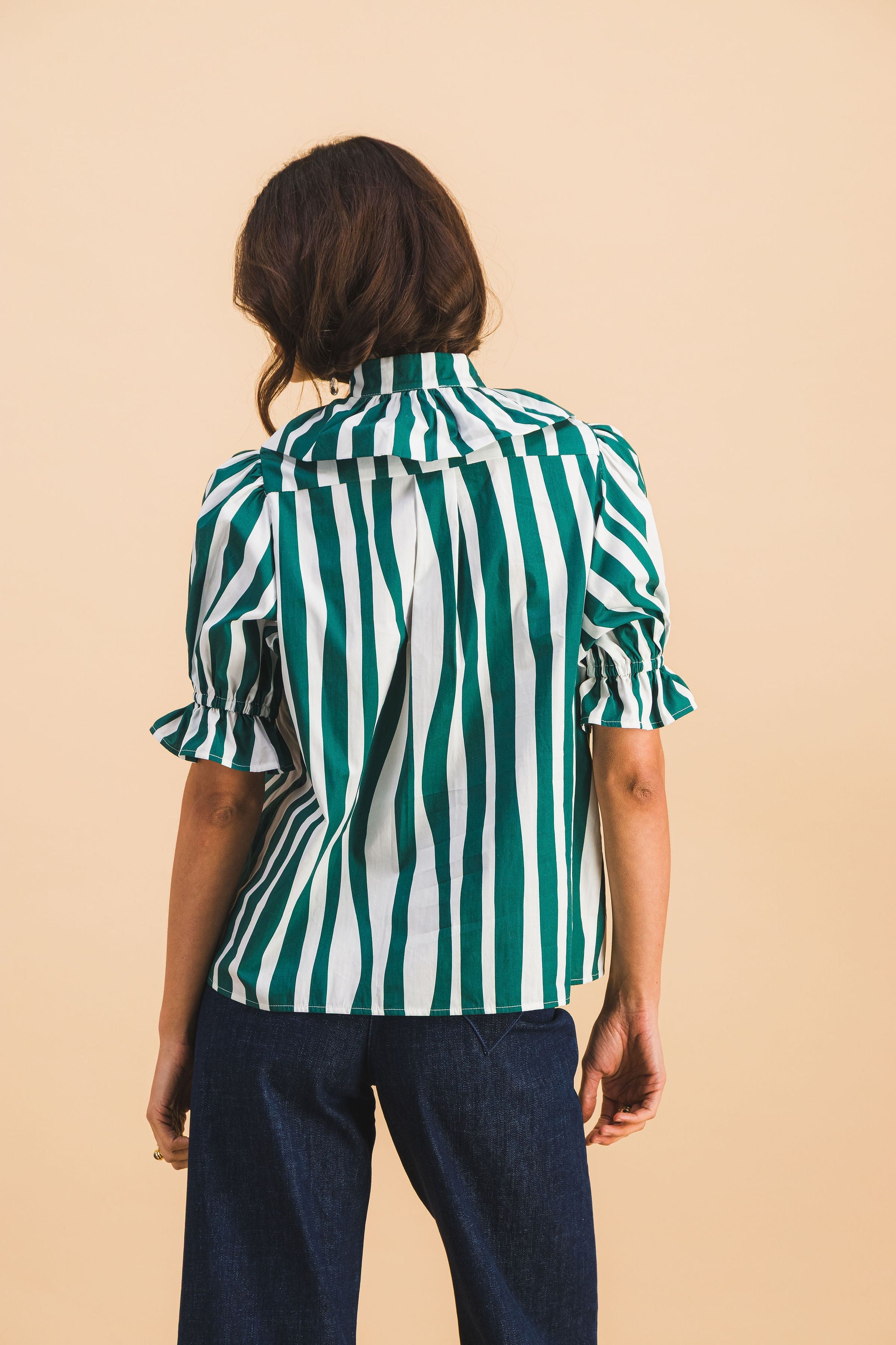 Camisa Coline Líneas Verdes