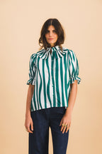 Camisa Coline Líneas Verdes