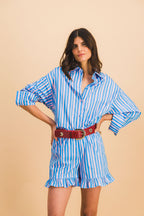 Dario Stripes Blue And Pink Shorts