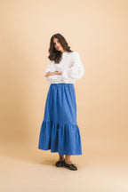 Falda a cuadros azul Clem