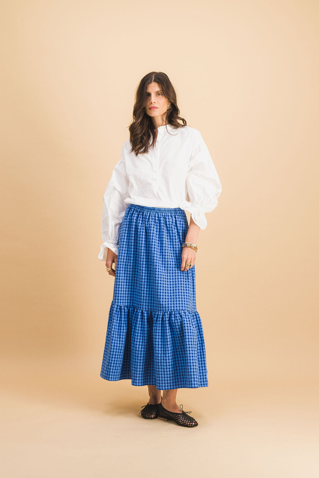Falda a cuadros azul Clem