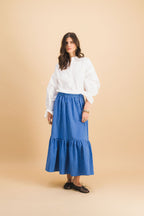 Falda a cuadros azul Clem