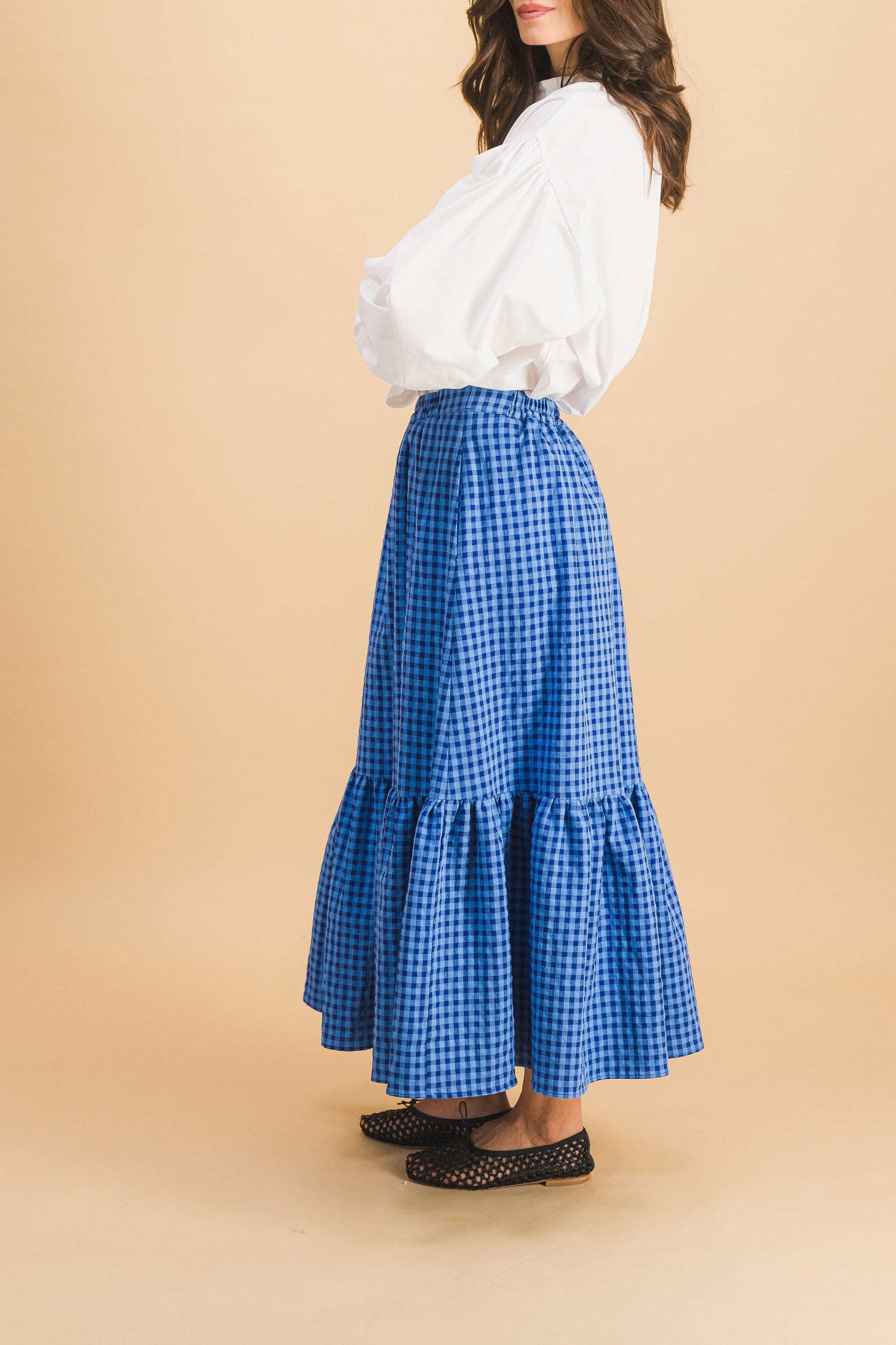 Falda a cuadros azul Clem