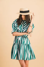 Chloebe Green Lines Dress