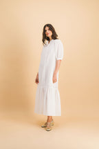 Clemence Dress In Embroidered Cotton X Donatelle Godart
