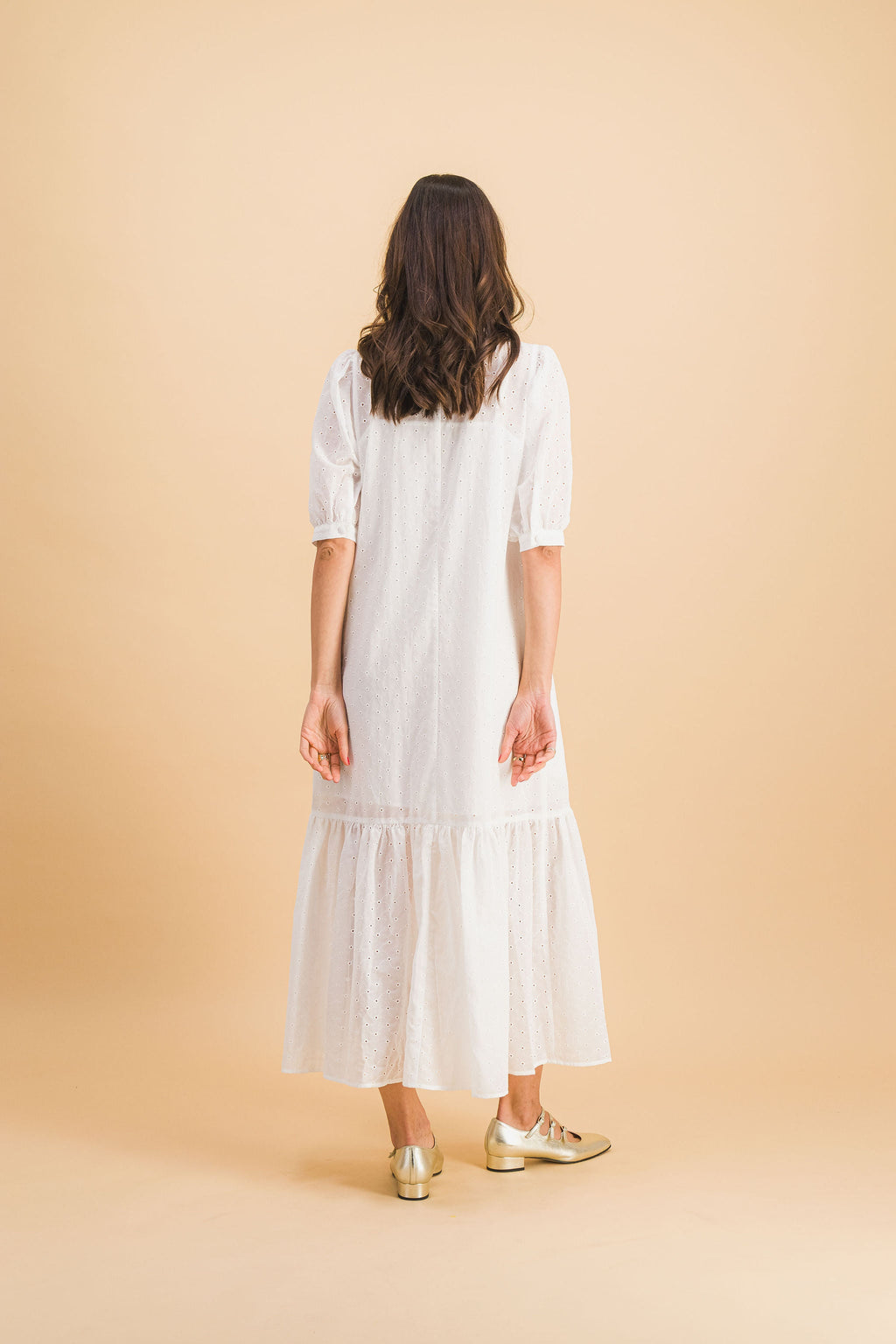 Clemence Dress In Embroidered Cotton X Donatelle Godart