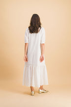 Clemence Dress In Embroidered Cotton X Donatelle Godart