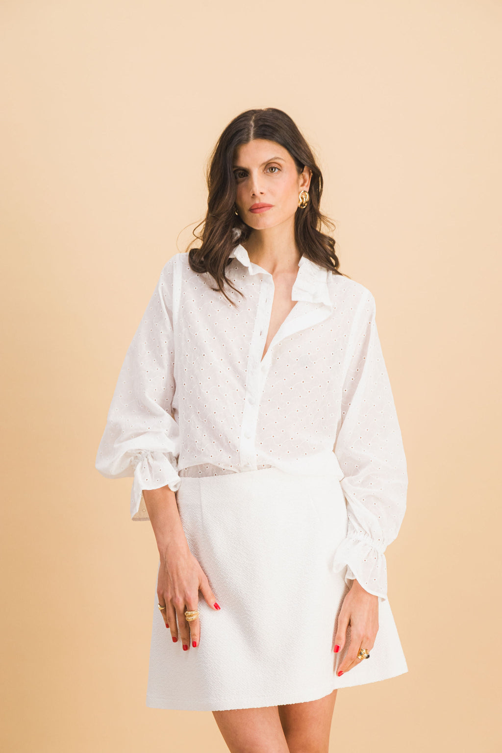 Josepha Embroidered Cotton Blouse X Donatelle Godart