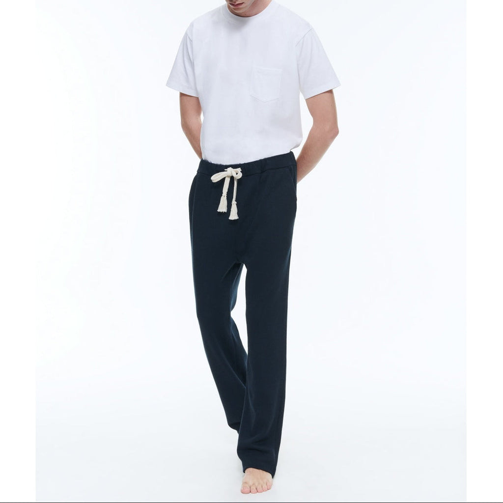 Fursac - Pantalon Jogging En Jersey De Coton - Bleu Marine