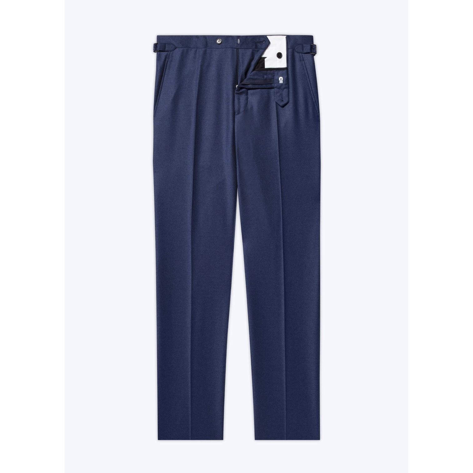 Fursac - Pantalon Ajusté En Flanelle De Laine - Encre